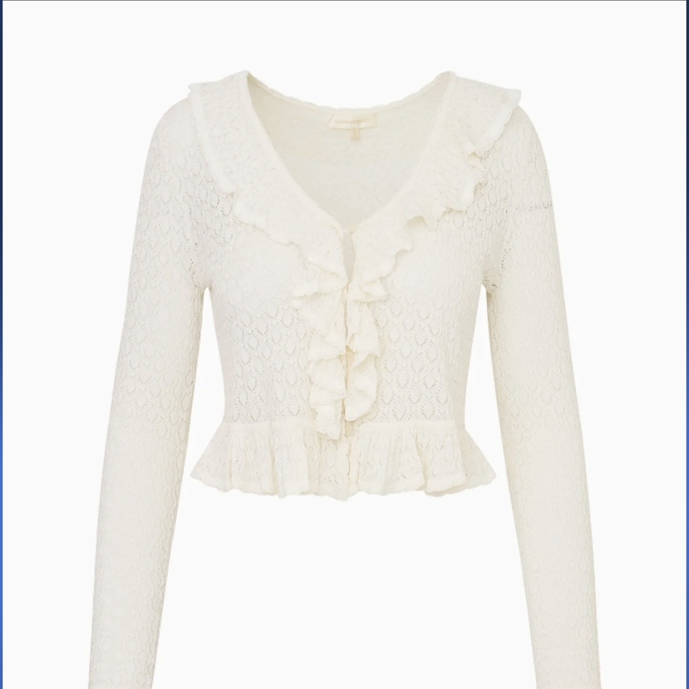 LoveShackFancy Nilah Stretch Knit Cardigan XL NWT